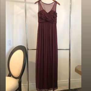 David’s bridal red bridesmaid dress